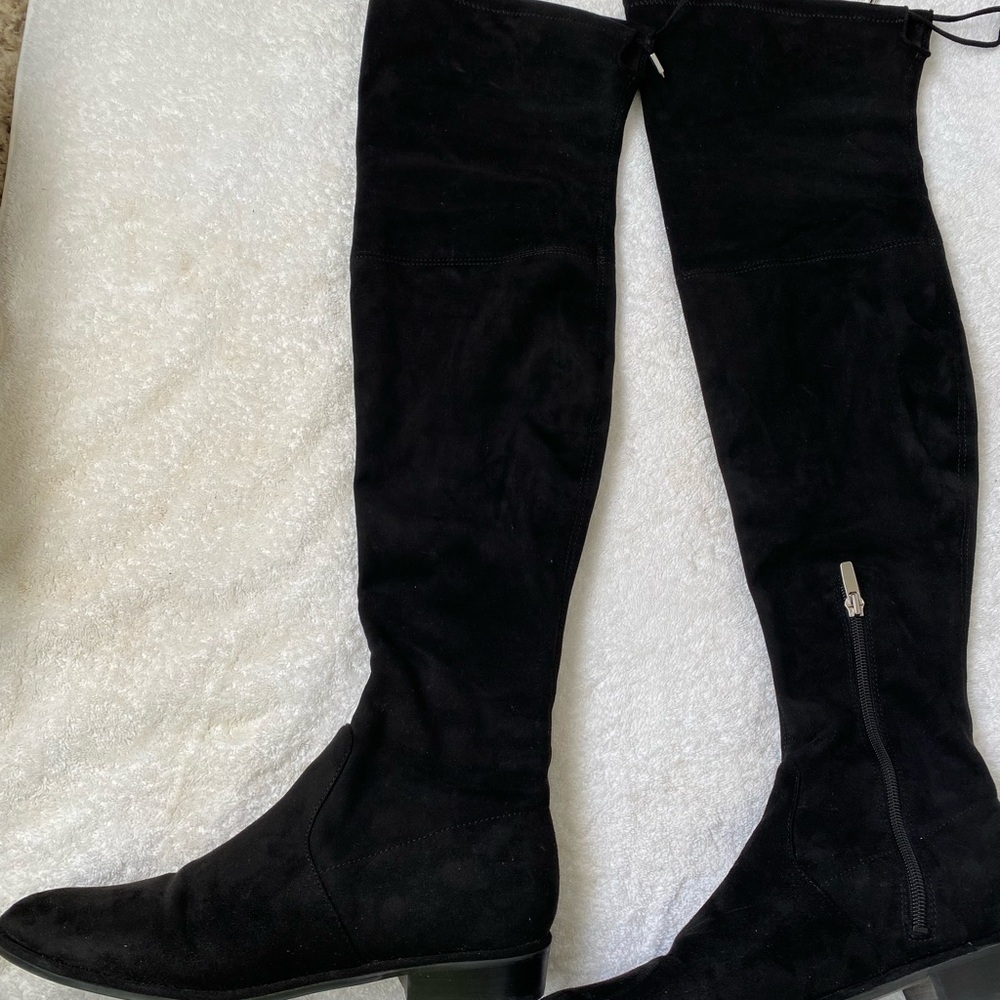 Marc Fisher Suede Black Over-the-Knee Boots Size 9 - Picture 4 of 14